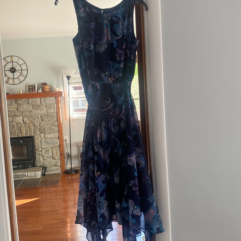 Roz & Ali Blue Paisley Midi Dress